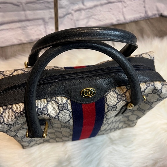 NEW ARRIVAL: Gucci Vintage GG Sherry Line Hand Bag PVC - Picture 7 of 17